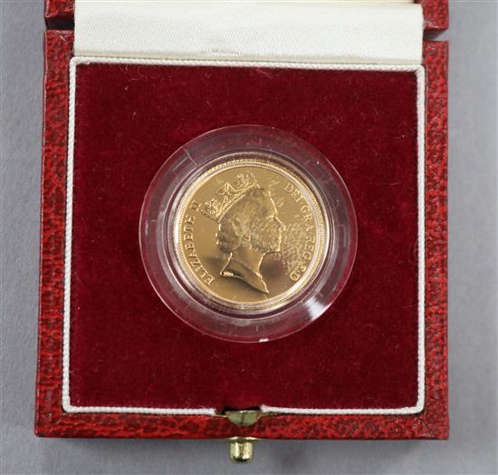 An Elizabeth II proof gold sovereign, 1986